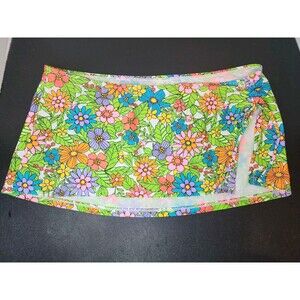 Women's Side Cinch Swim Cover Up Skirt Wild Fable Floral Print Size XS  NWOT